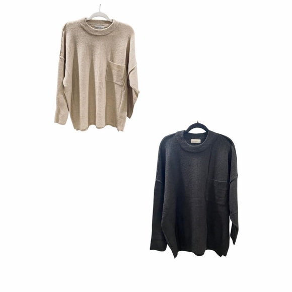 Zenana Outfitters Sweaters - Zenana Oversized Sweater with Pocket and Exposed Seams - Various (NWT)